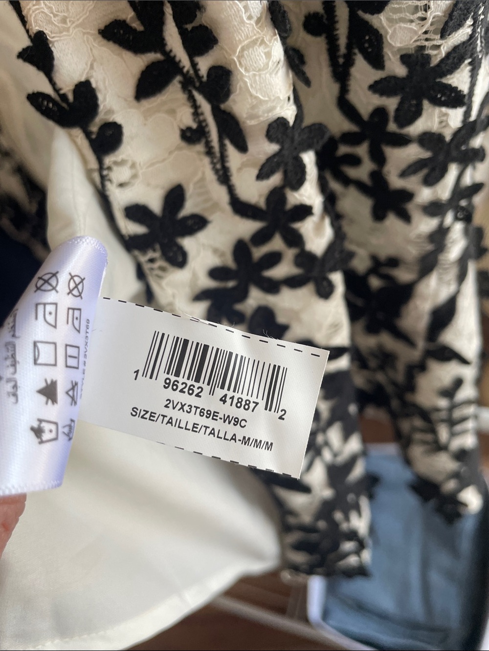 BCBGMaxazria Floral Embroidered Lace Peplum Top - Picture 11 of 16